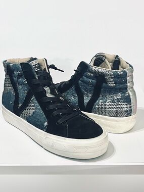 Vintage Havana Lunny Teal Black Silver Multi High Top Sneakers Sz 10